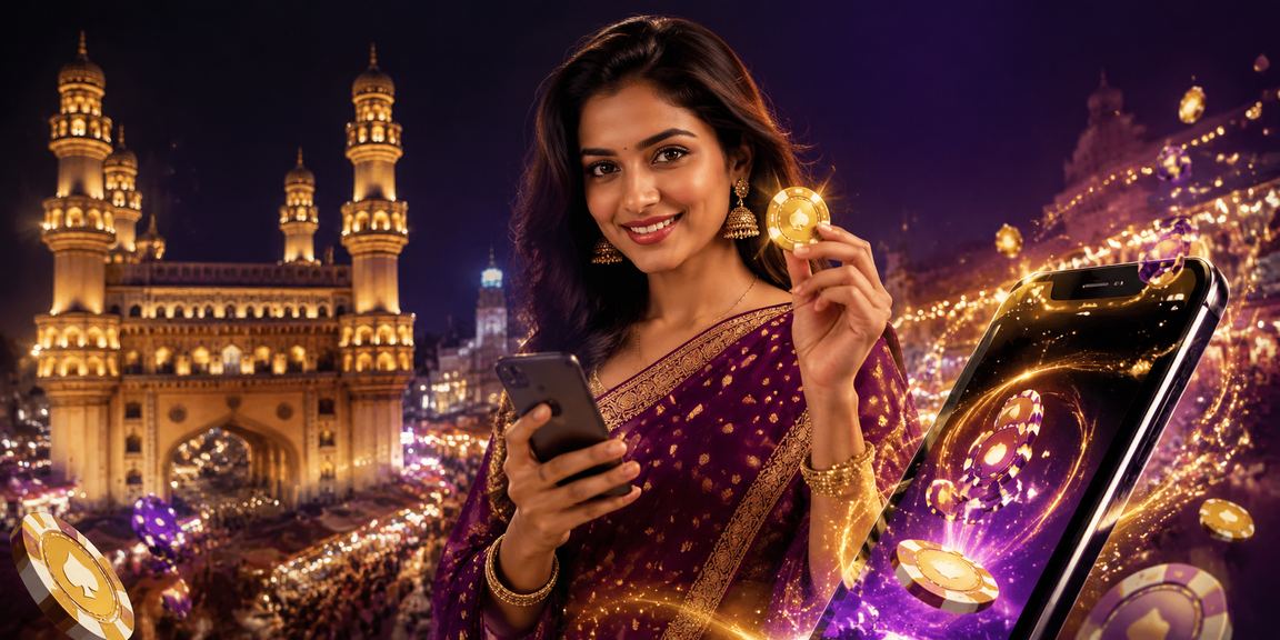 Night market near Hyderabad Charminar with casino app promotions